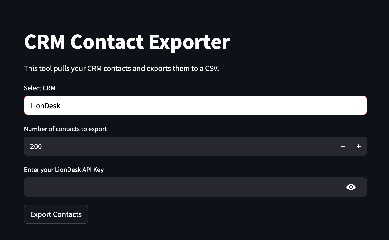 Инструмент экспорта CRM - Извлеките и легко составьте свои контакты, используя вызов API медиа 1