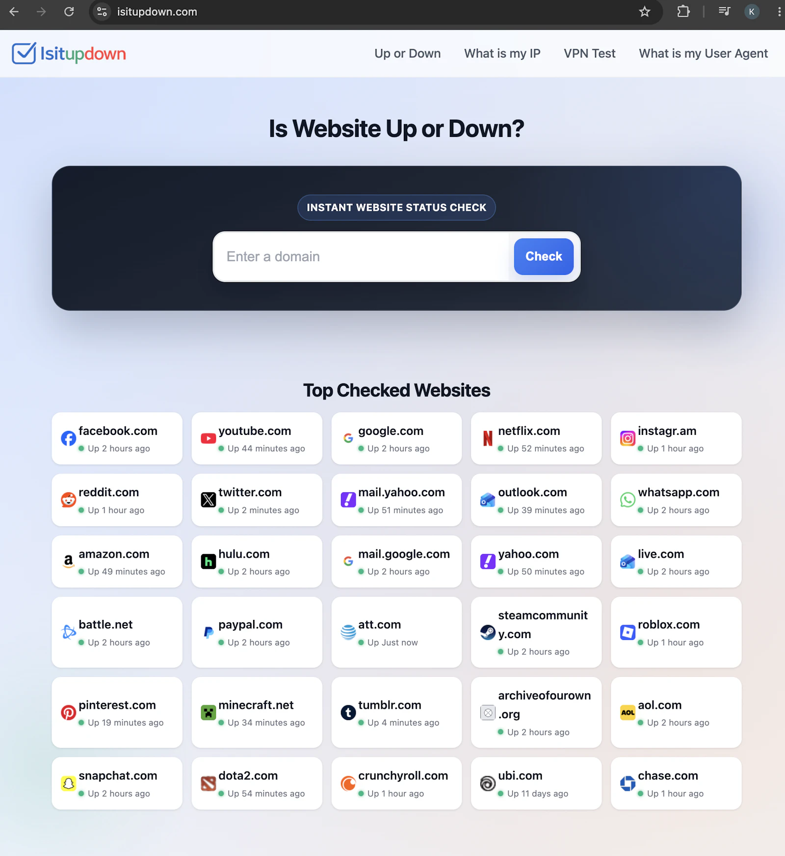 IsItUpDown screenshot 2