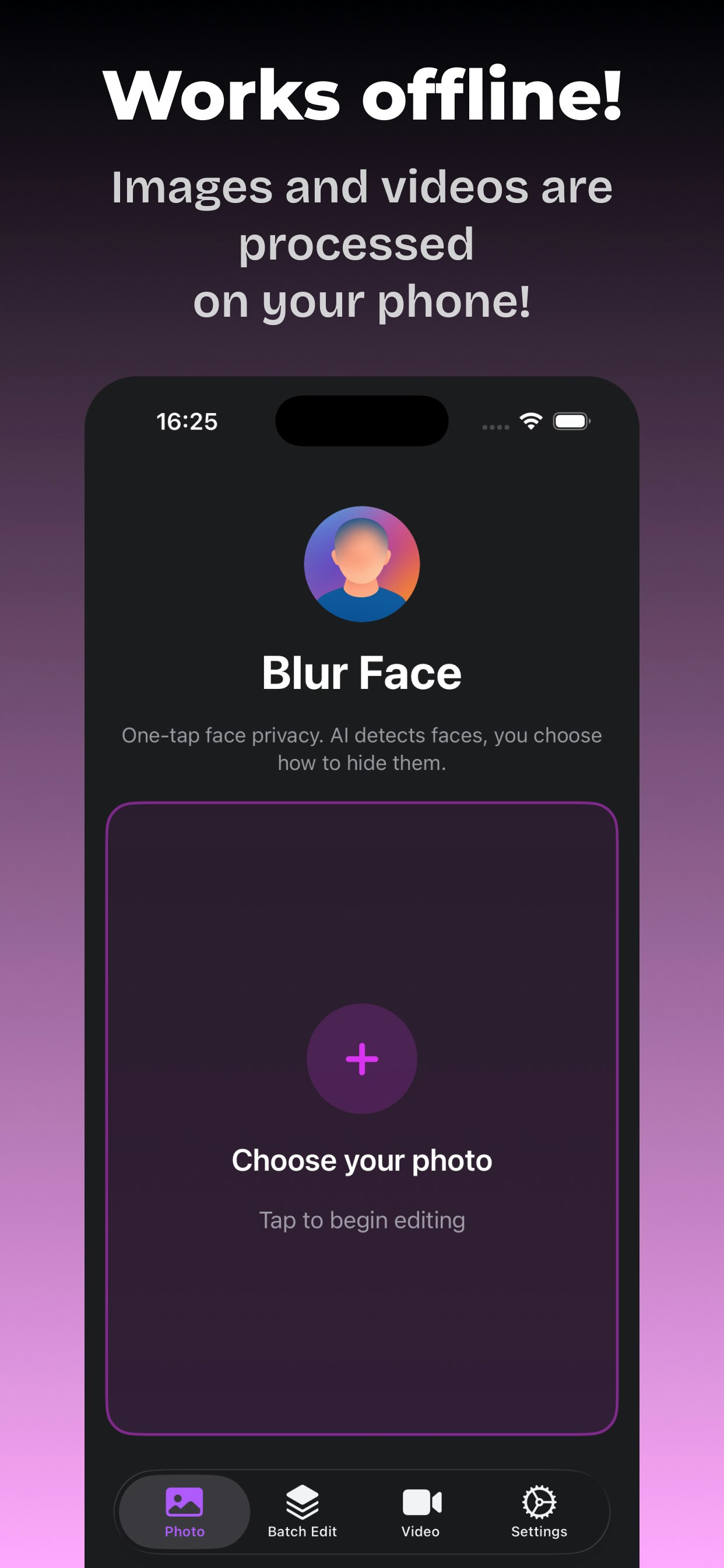 Blur Face - photo & video - iOS, Android gallery image