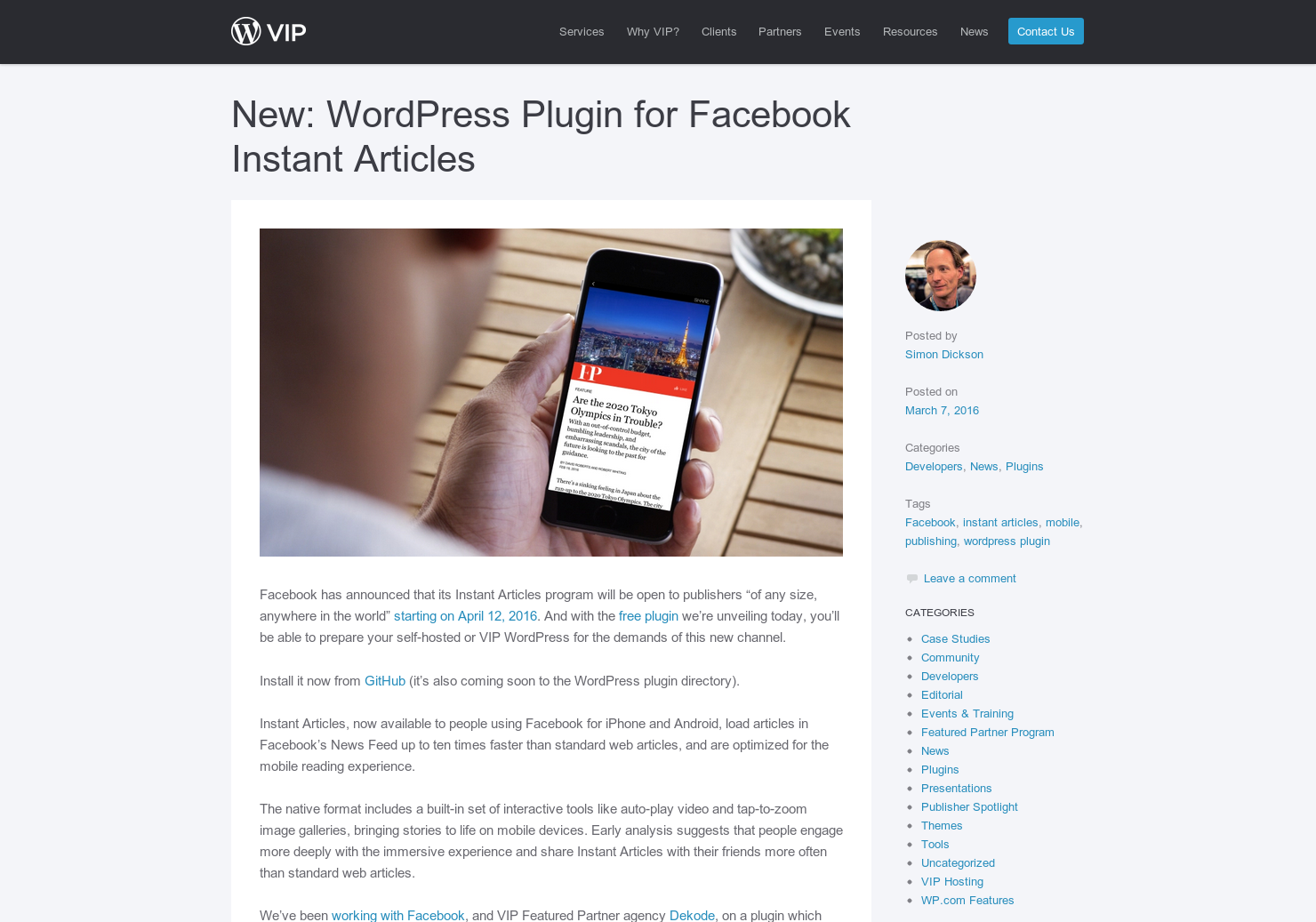 Official WordPress plugin for FBIA