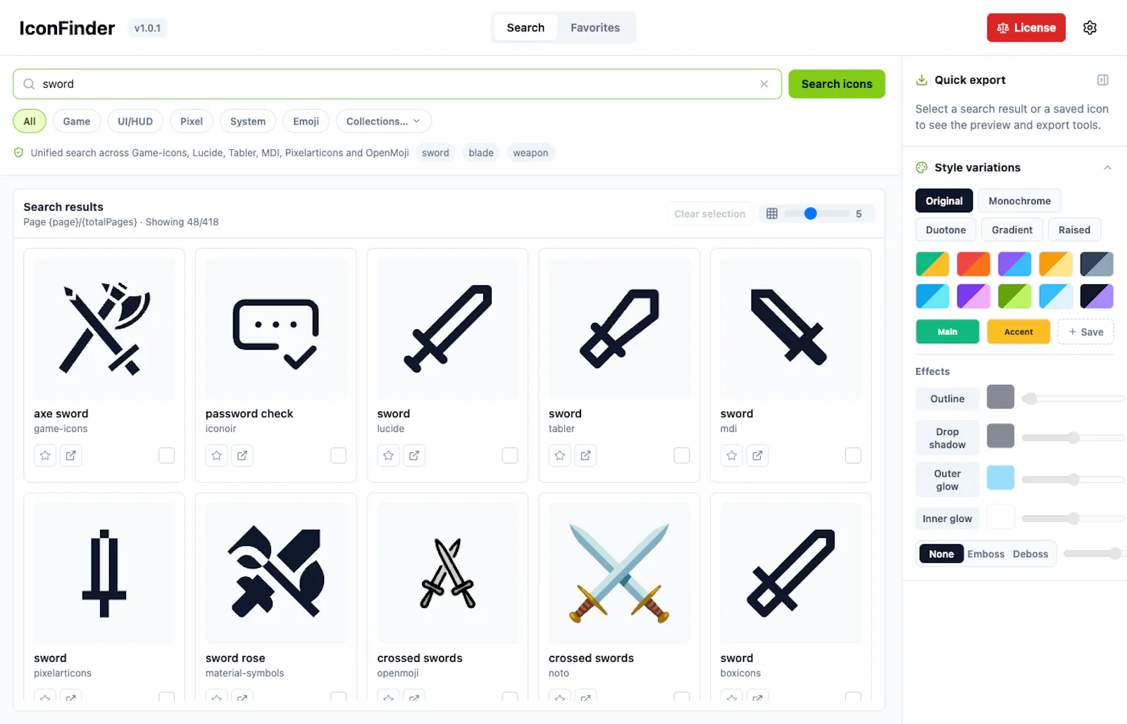 IconFinder screenshot 2
