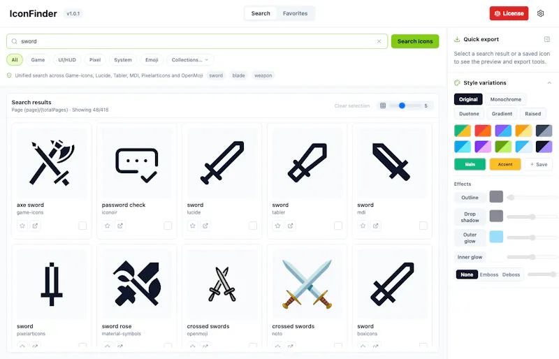 IconFinder screenshot 2