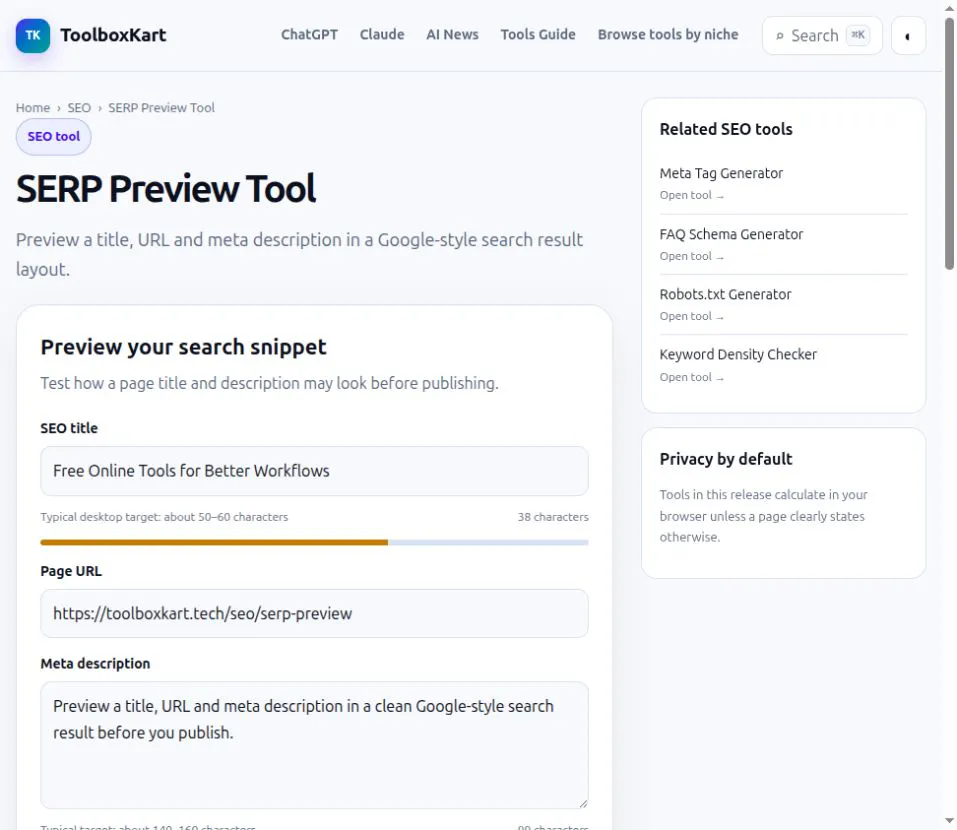 SERP Preview Tool gallery image