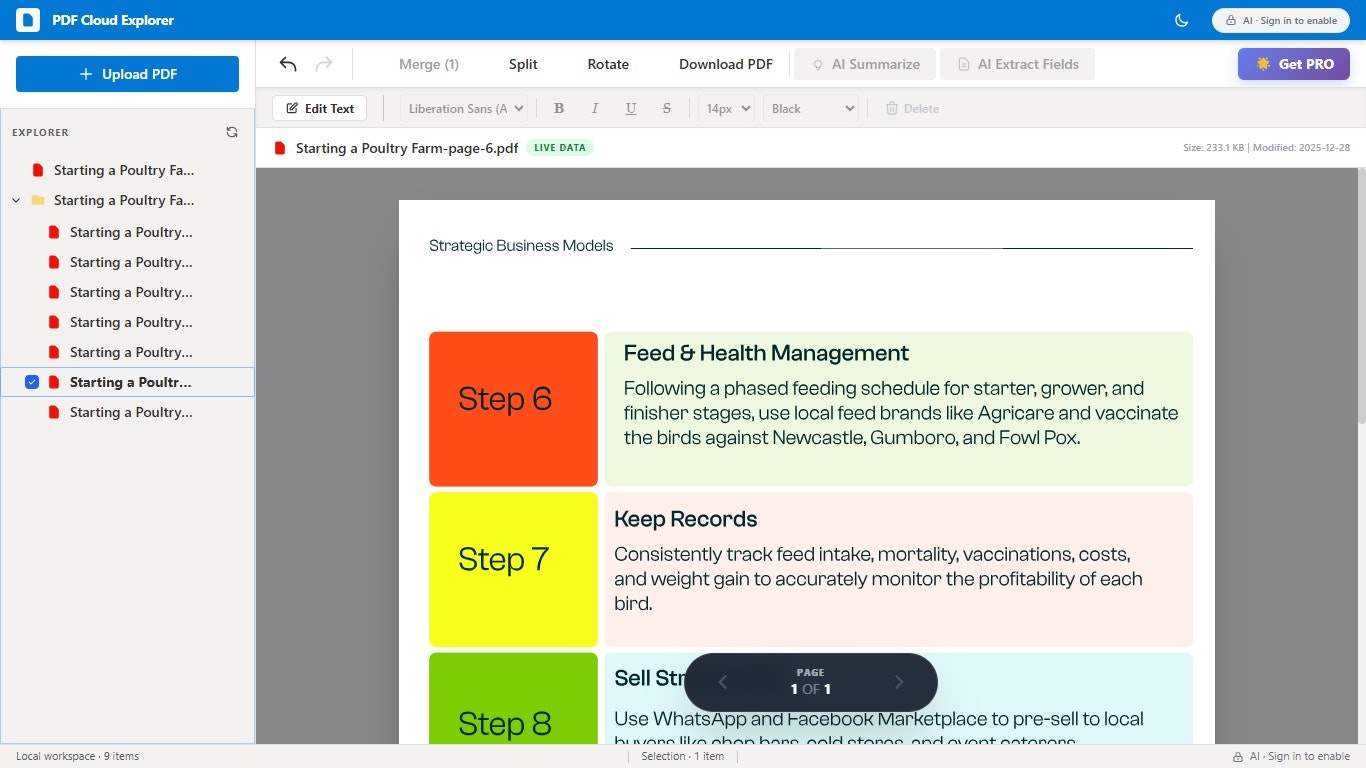 PDF Cloud Explorer - Screenshot 2 showing product features and functionality