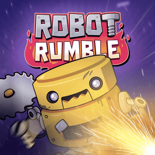 Robot Rumble - Product Hunt launch logo and brand identity