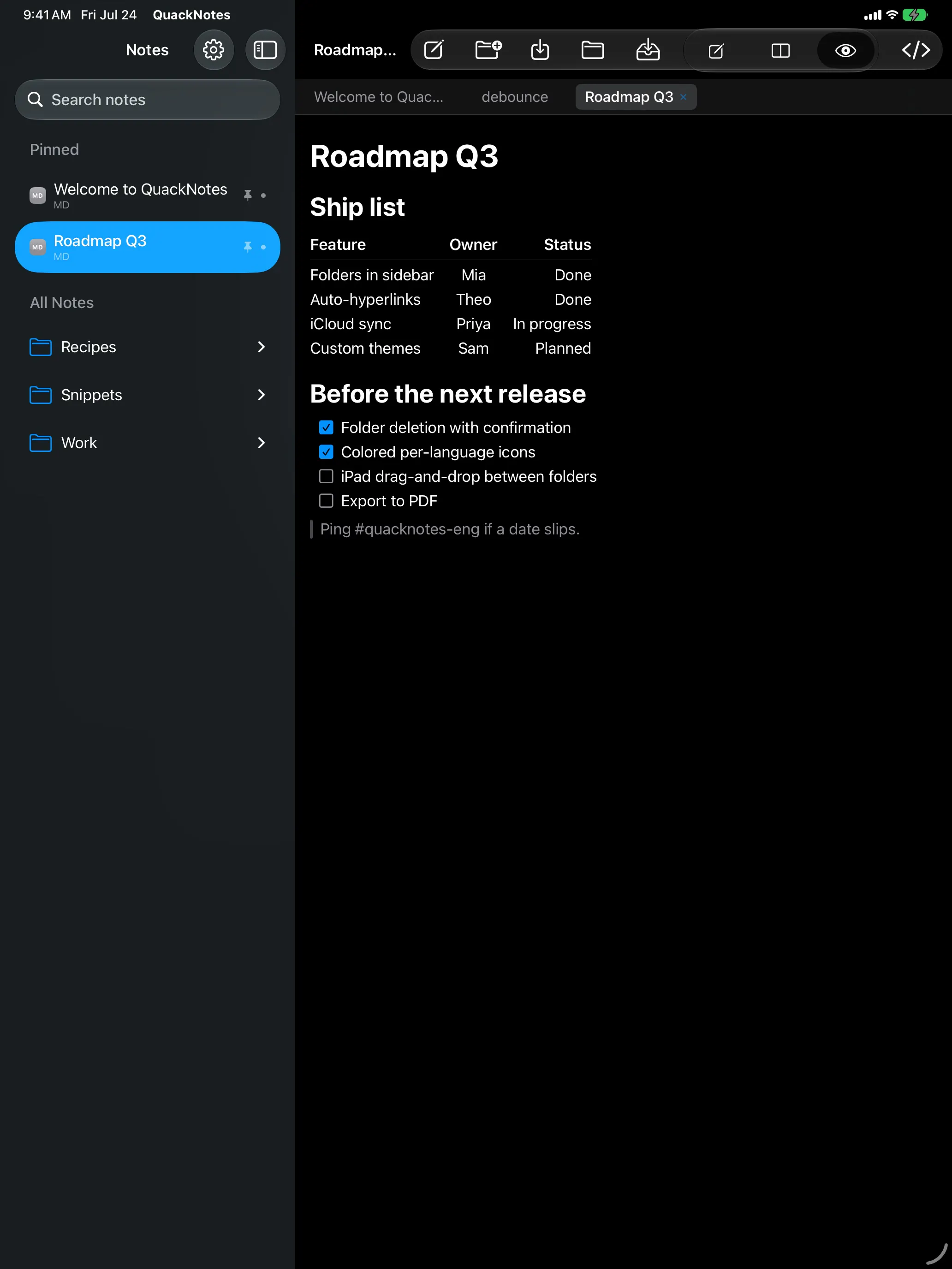 QuackNotes gallery image