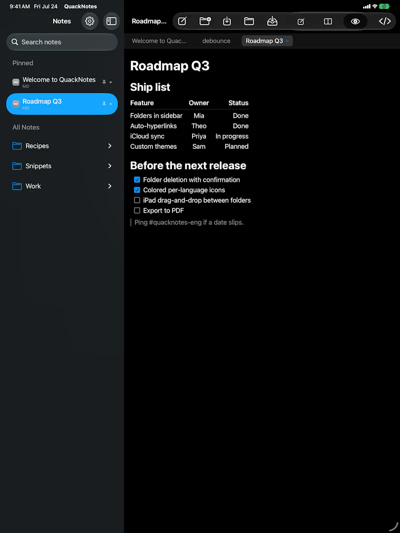 QuackNotes screenshot 6