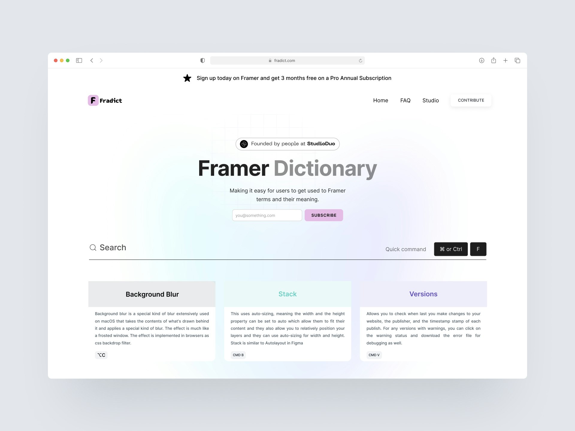 Fradict |Diccionario de Framer media 1
