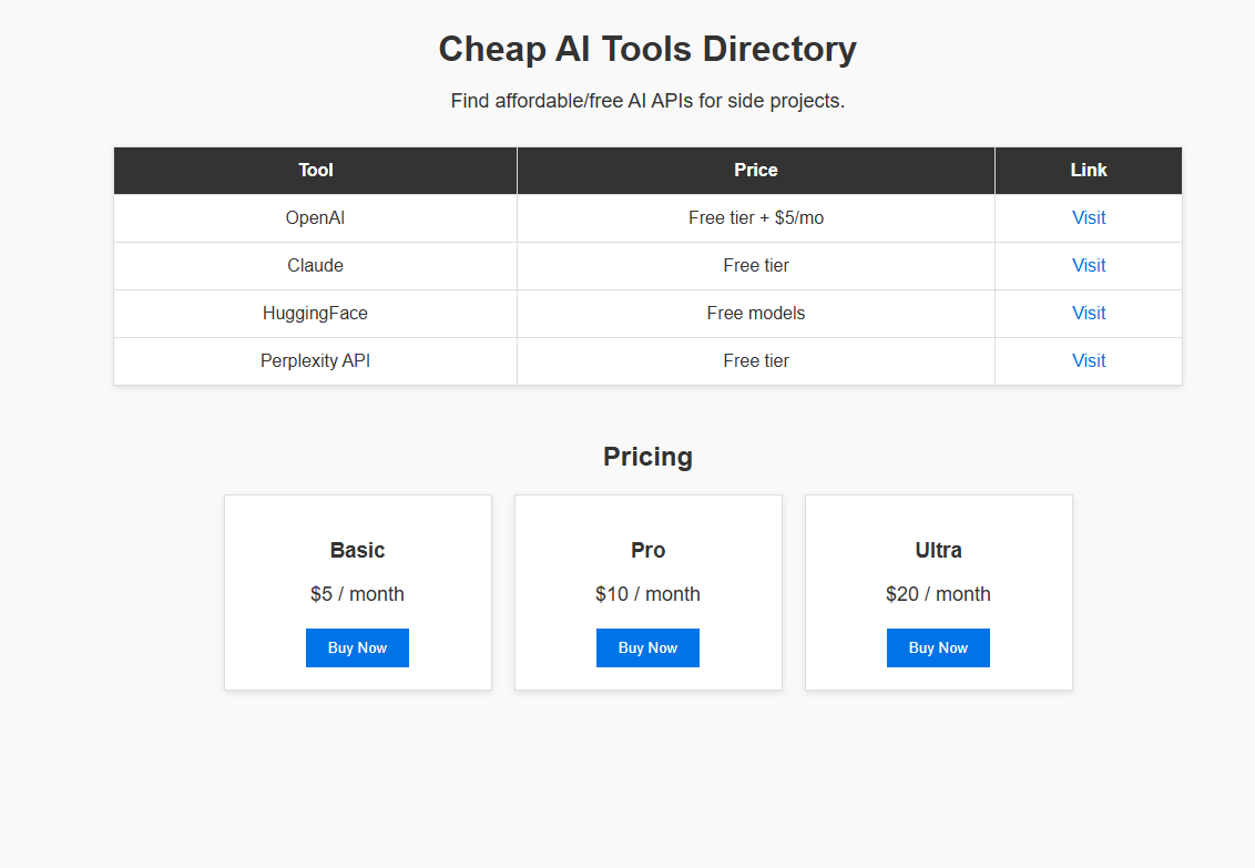 Cheap AI Tools gallery image