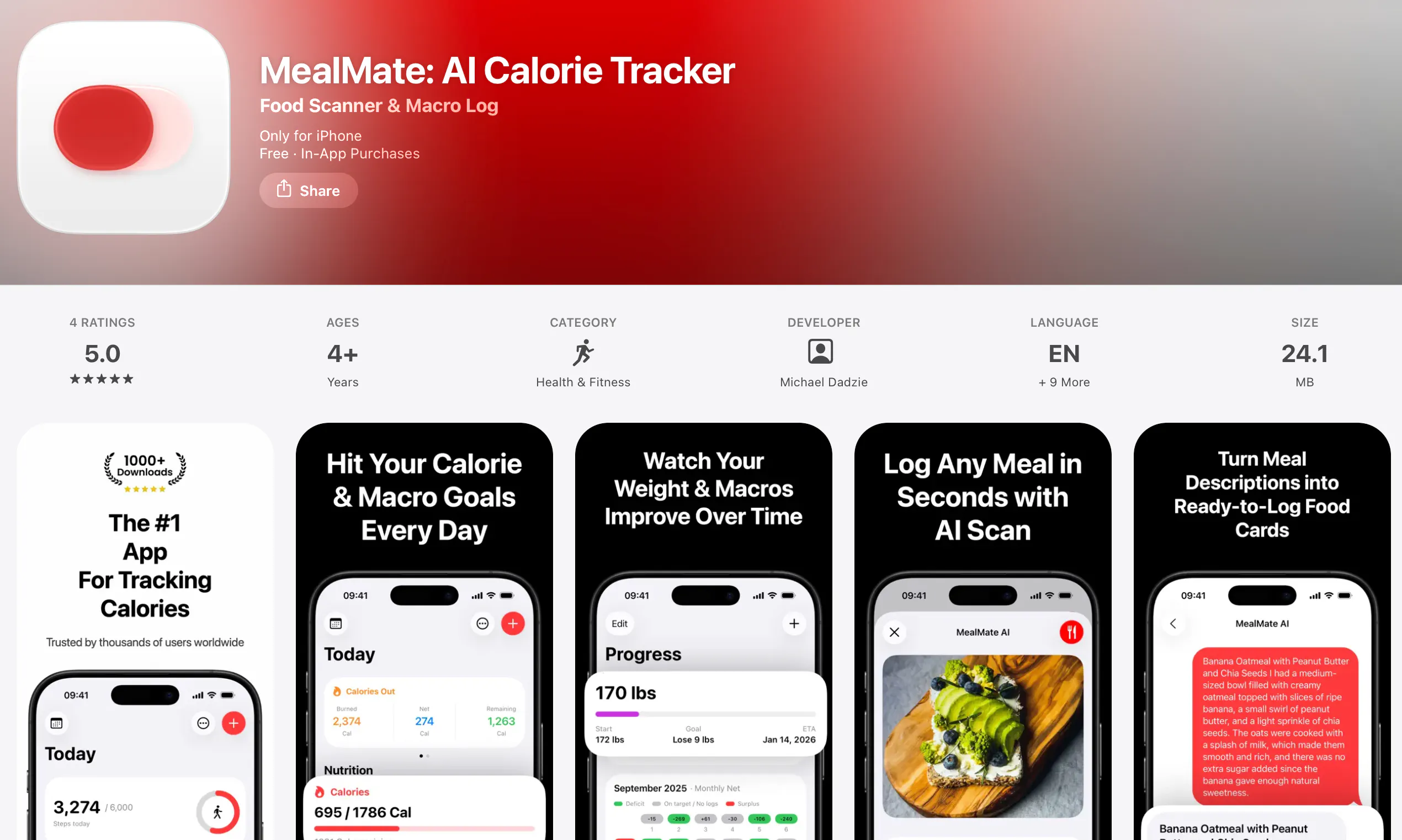 MealMate | Macro & Food Log gallery image