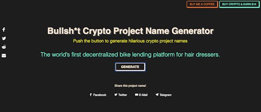 Crypto Project Name Generator gallery image