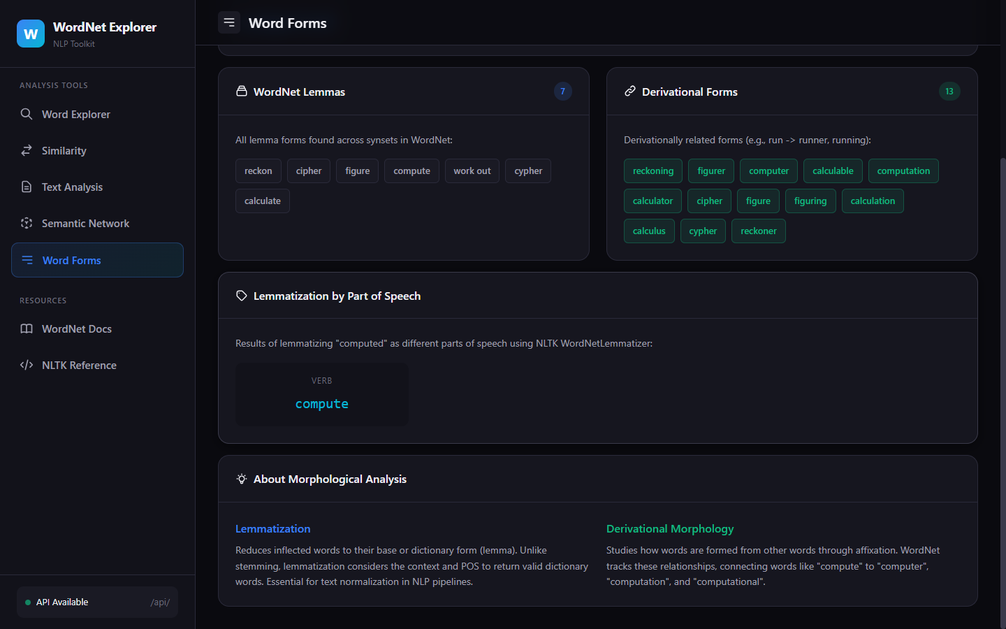 WordNet Explorer: NLP Toolkit gallery image