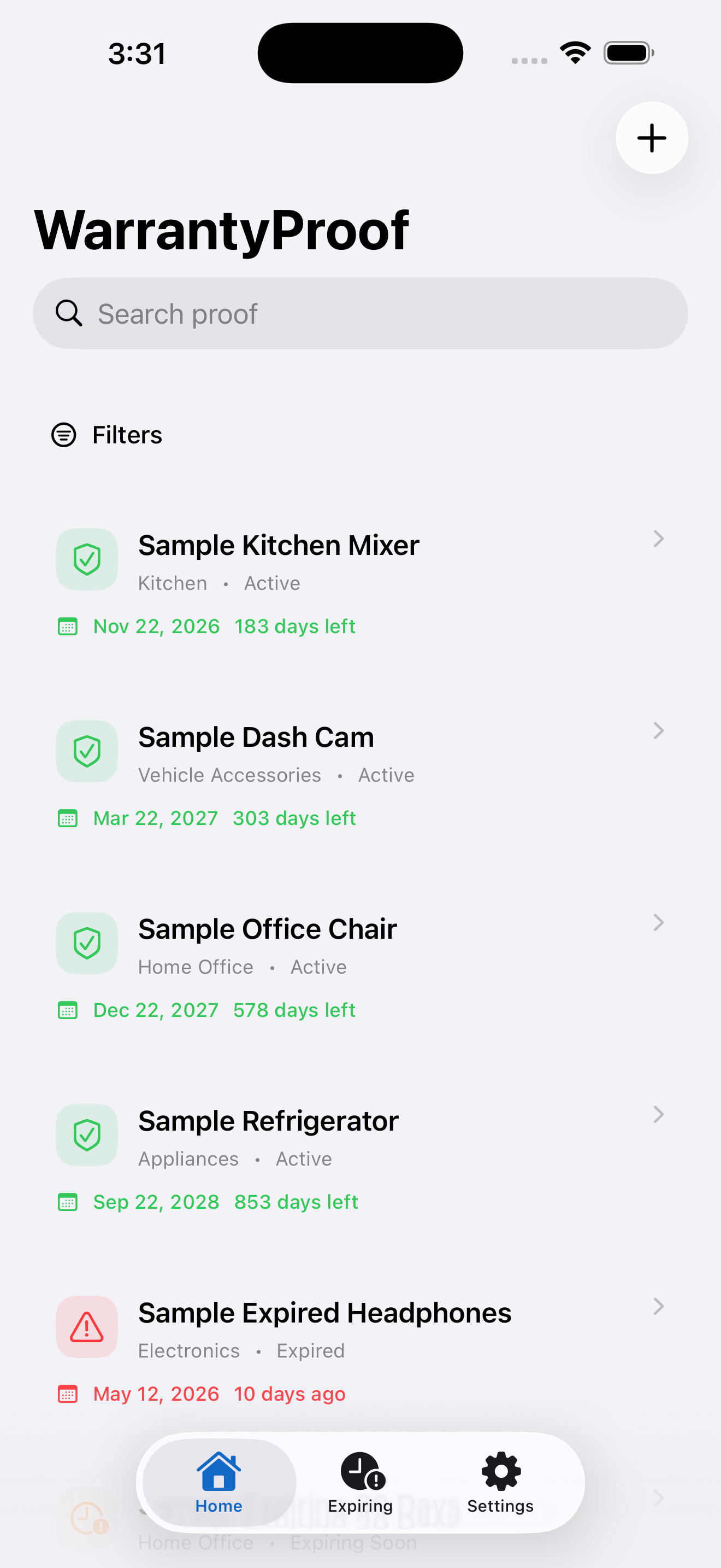 WarrantyProof: Receipts gallery image