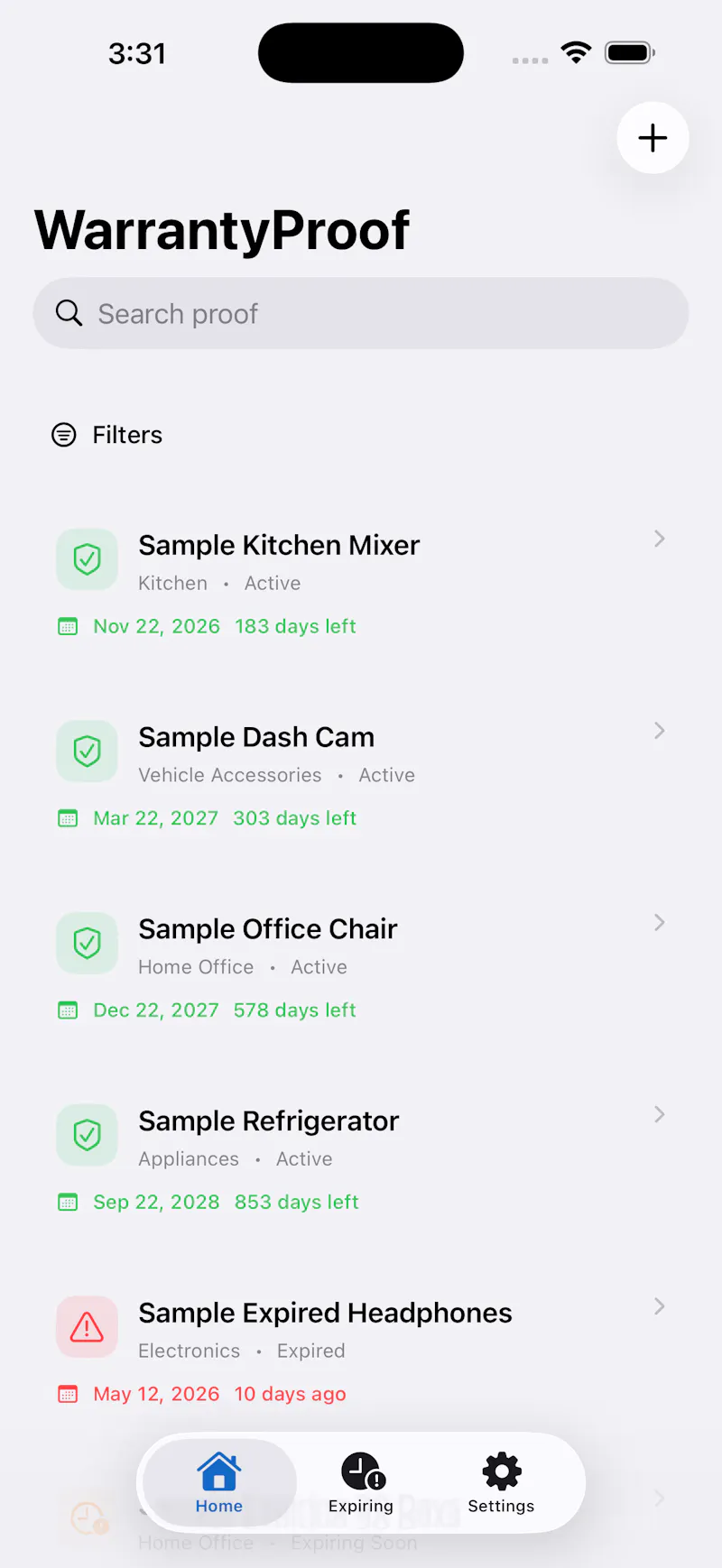 WarrantyProof: Receipts screenshot 5
