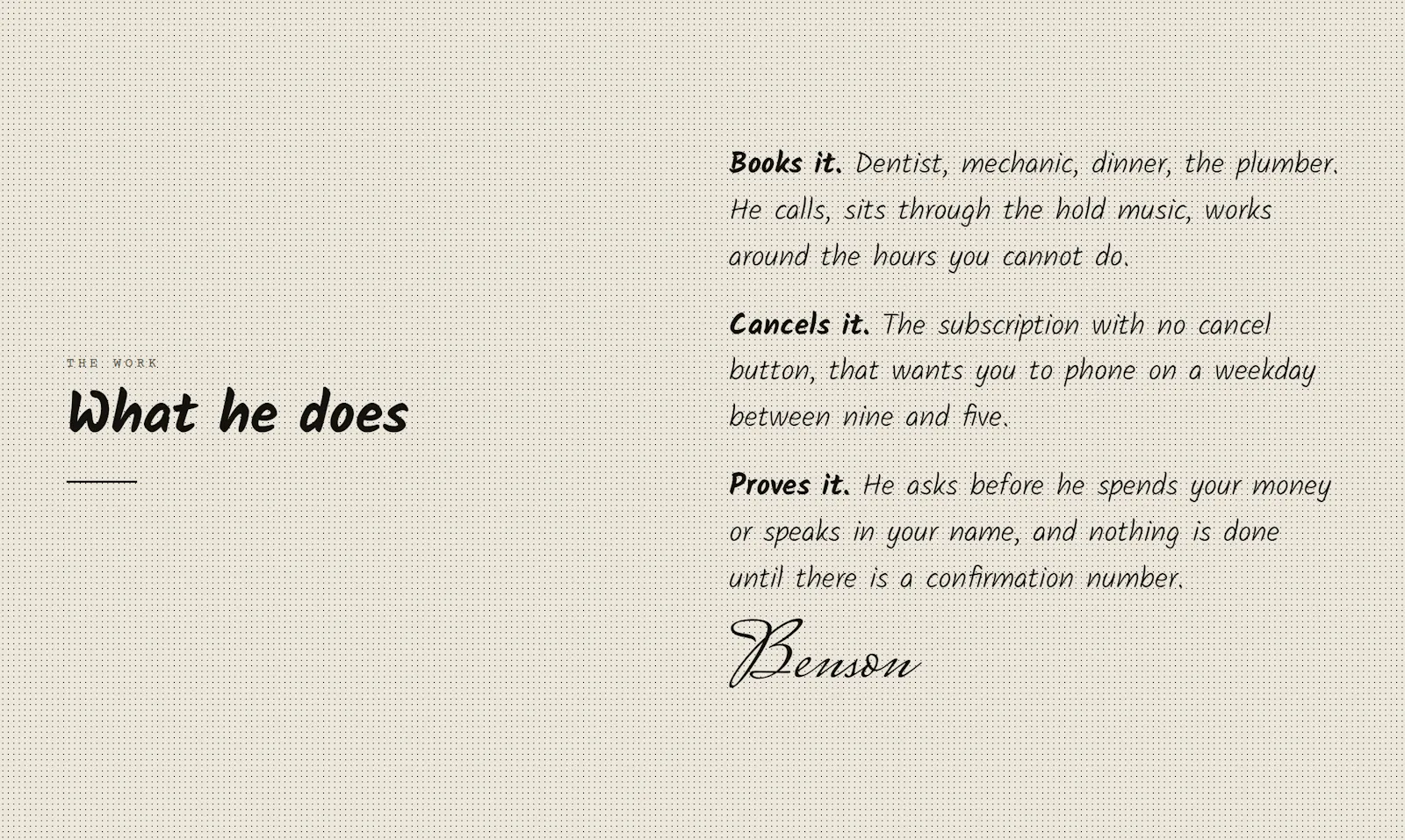 Benson screenshot 2