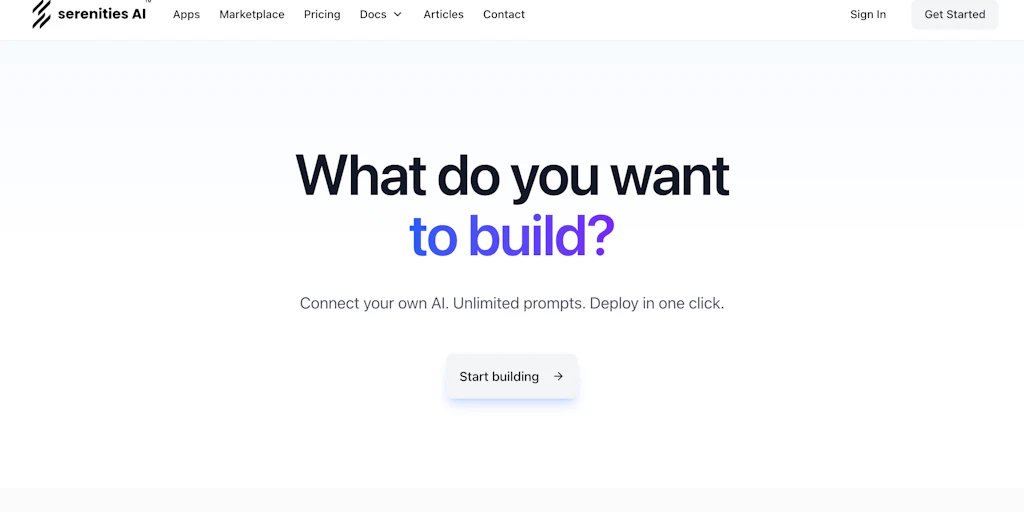 serenities:連接您自己的AI,擁有無限提示並輕鬆部署