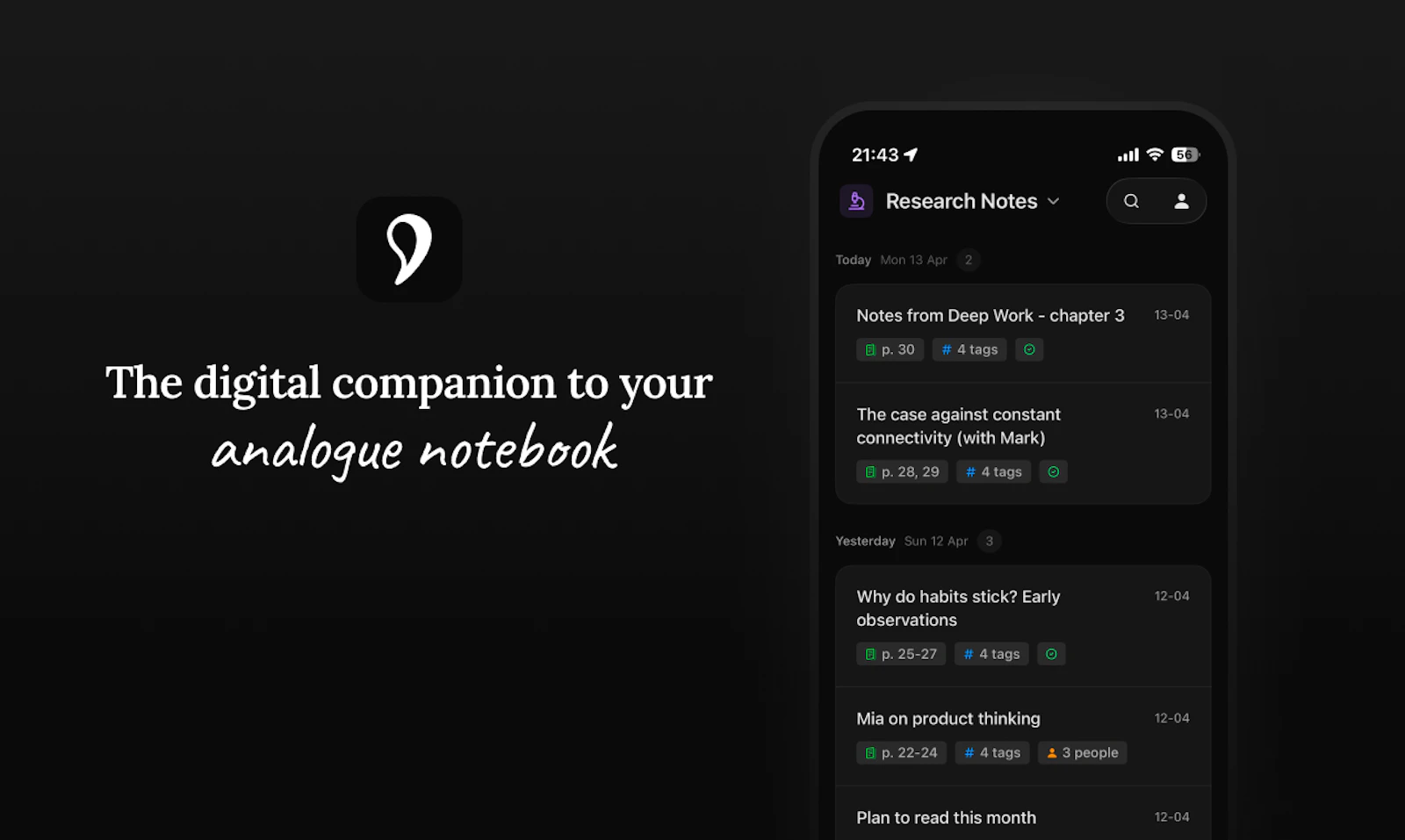Slownotes screenshot 1