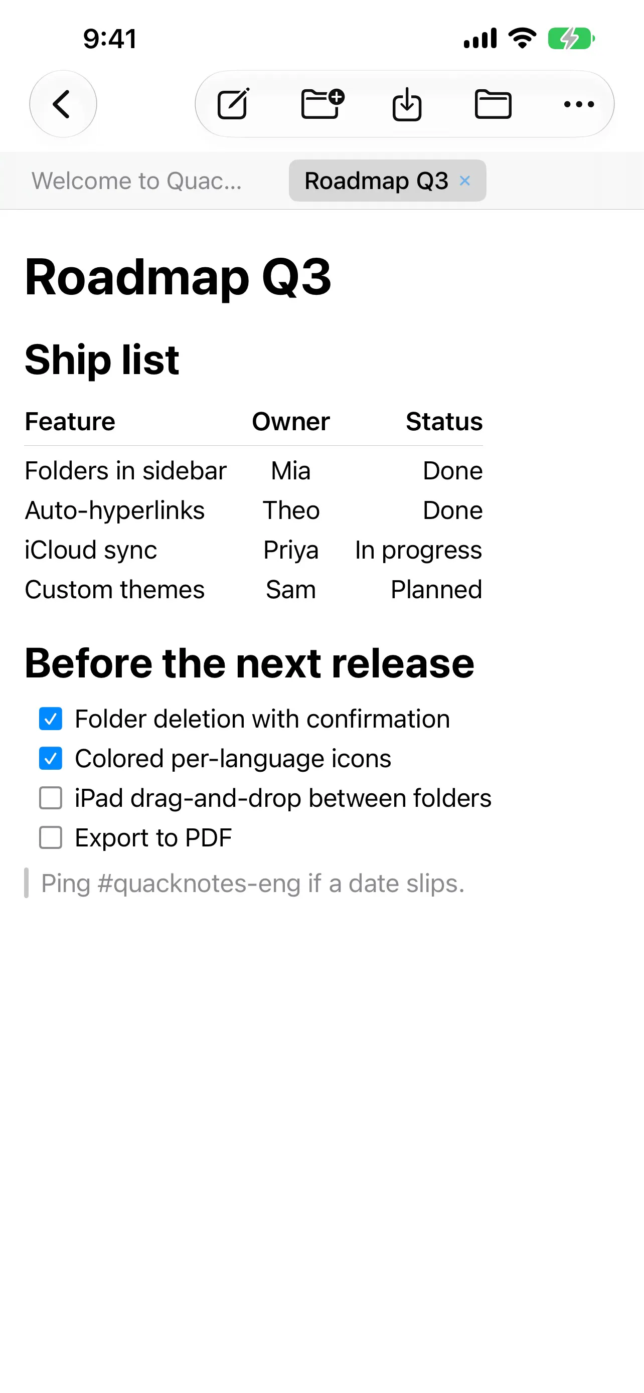 QuackNotes gallery image