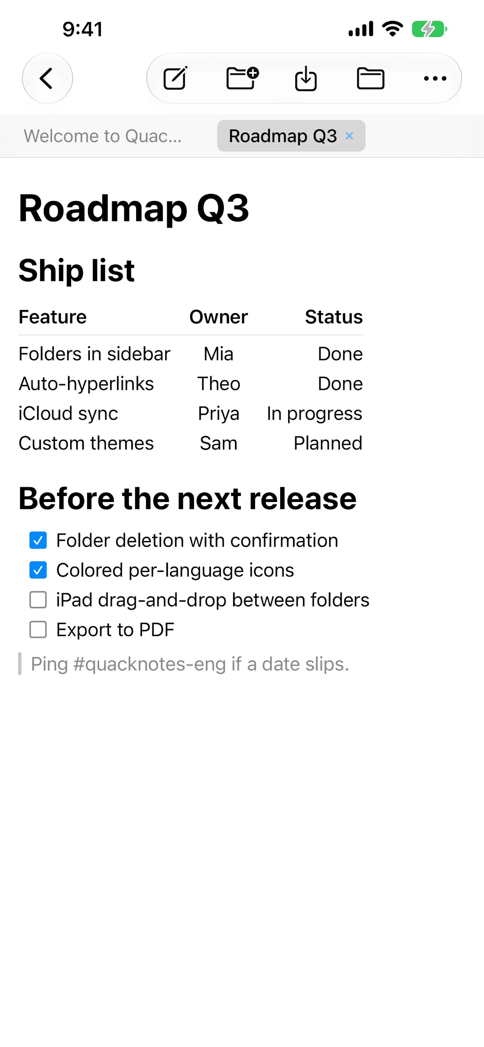 QuackNotes screenshot 13