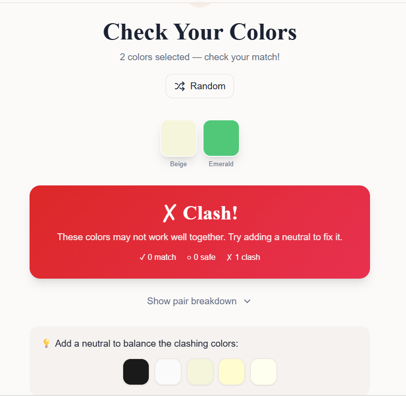 Color Clash Checker gallery image