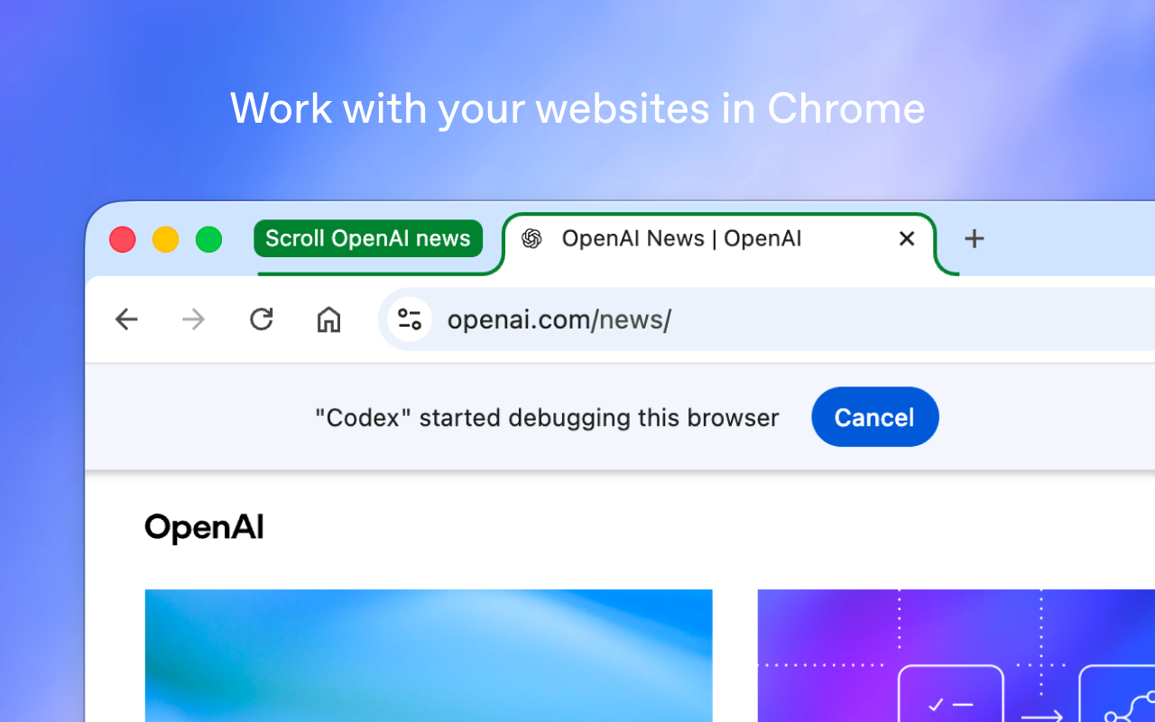 Codex in Chrome gallery image