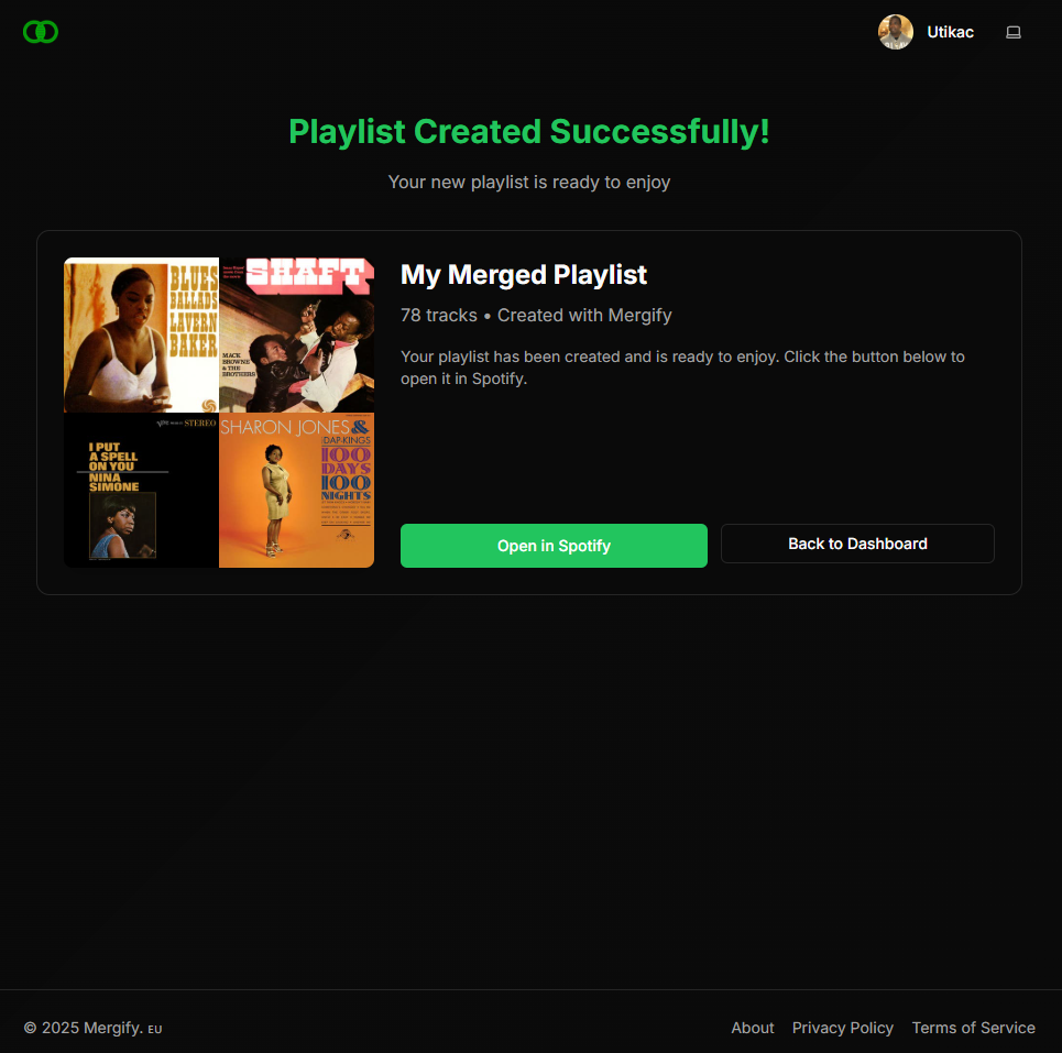 Birleştirmek - Spotify çalma listelerini birleştirin. medya 3