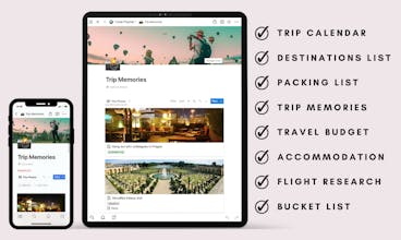 Trip Planner Notion Template gallery image