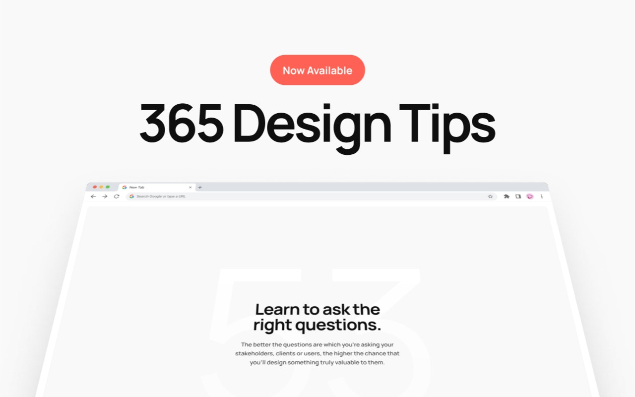 startuptile 365 Design Tips-Every tab a new design tip!