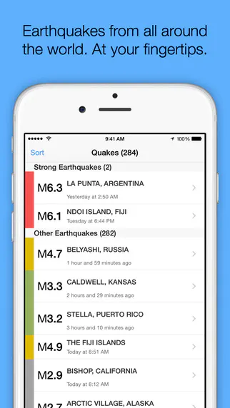 QuakeInfo: Worldwide Earthquake News, Maps and Alerts with Sharing on Facebook and Twitter
