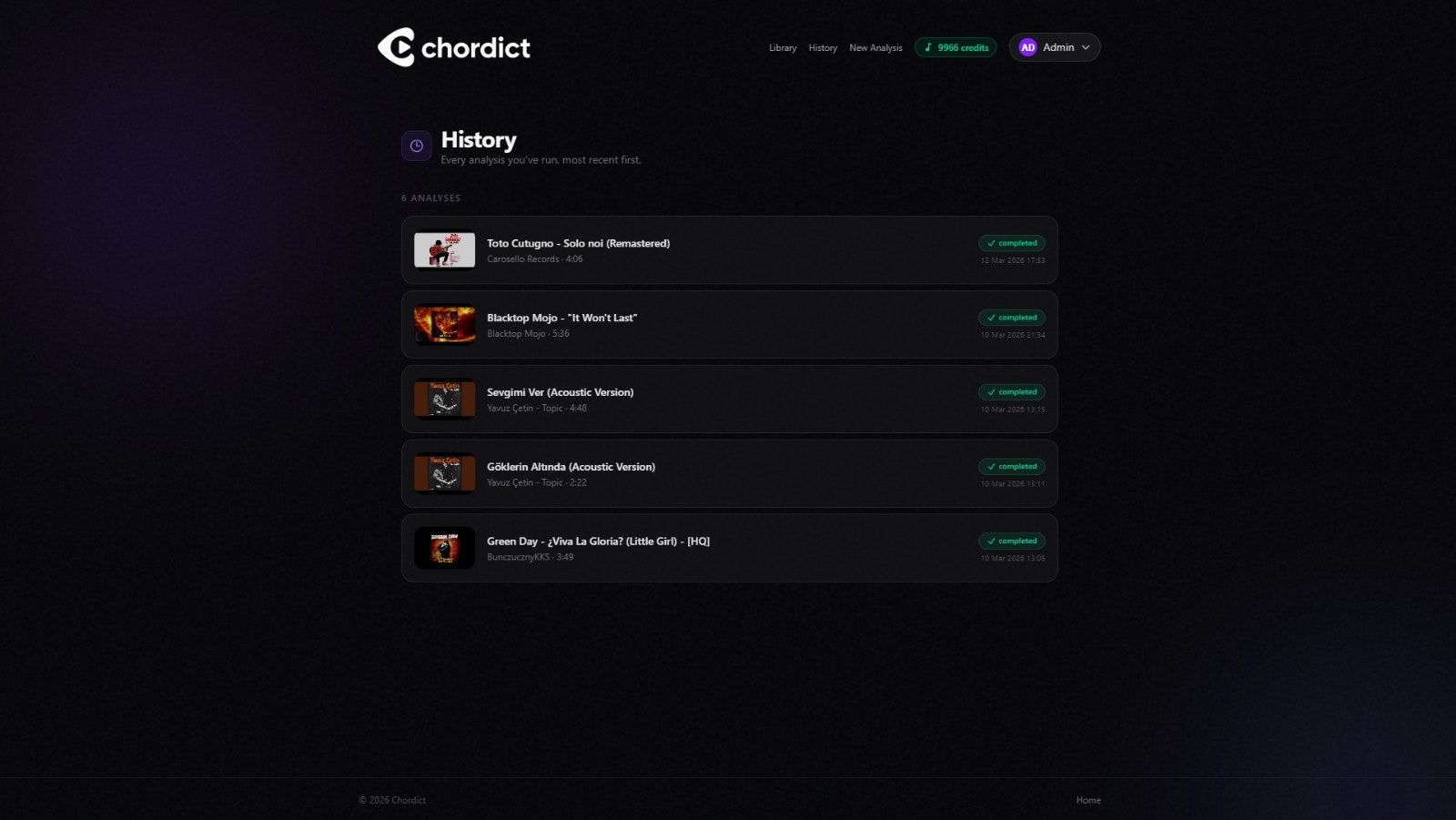 Chordict — Audio Chord & Lyric Analyzer gallery image