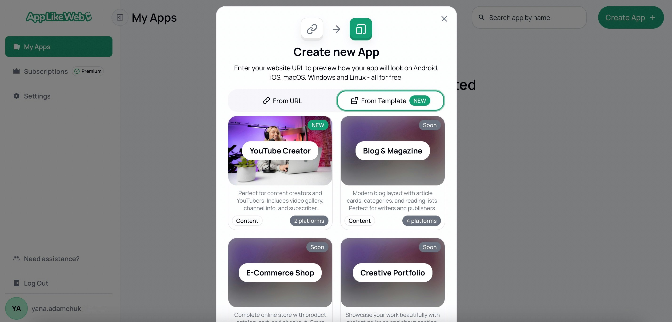 AppLikeWeb - Screenshot 2 showing product features and functionality