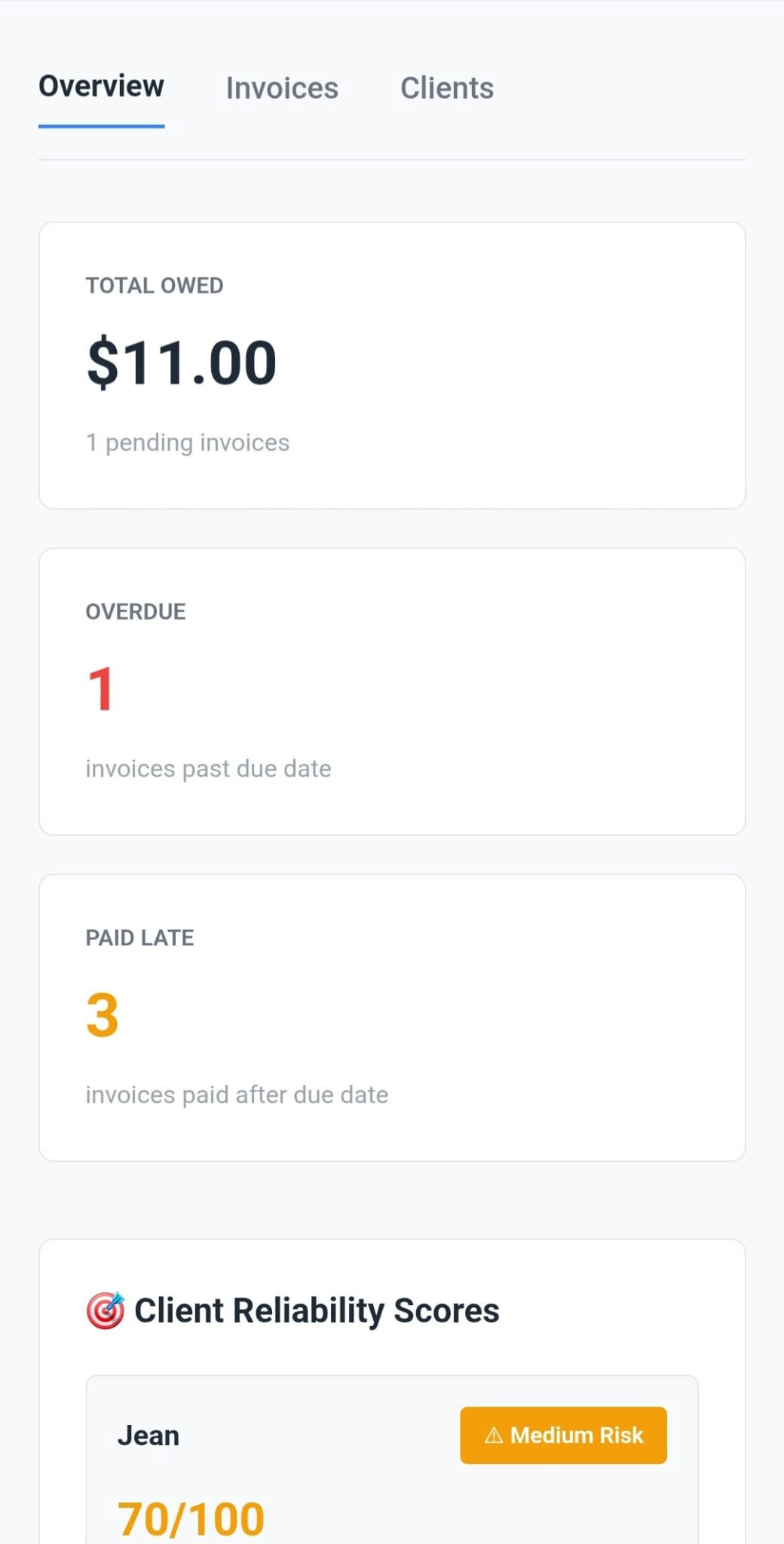 DueMate - Main product screenshot demonstrating key features and user interface