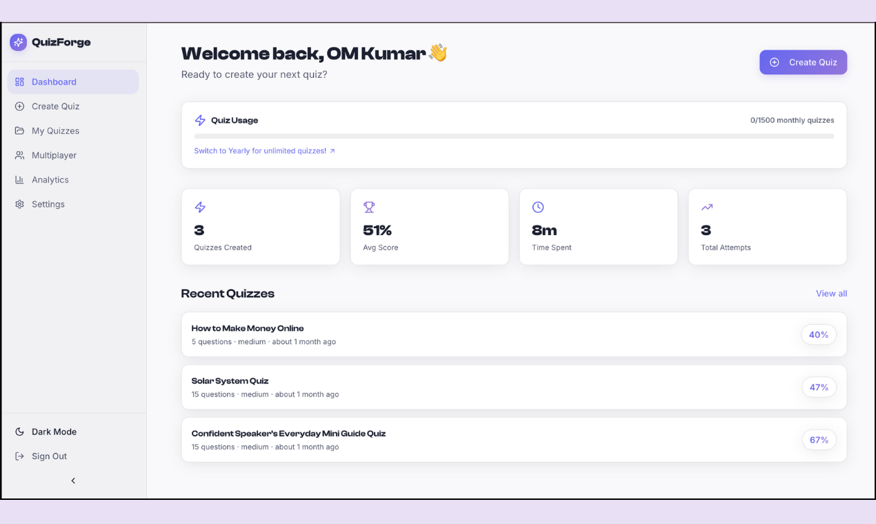 QuizForge AI gallery image