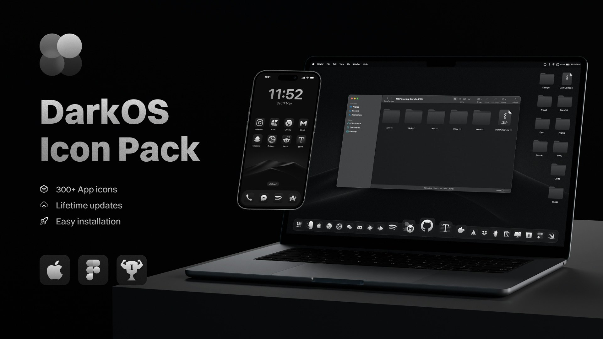 Darkos Simge Paketi - Mac ve iPhone'unuzda gerçekten karanlık mod medya 1