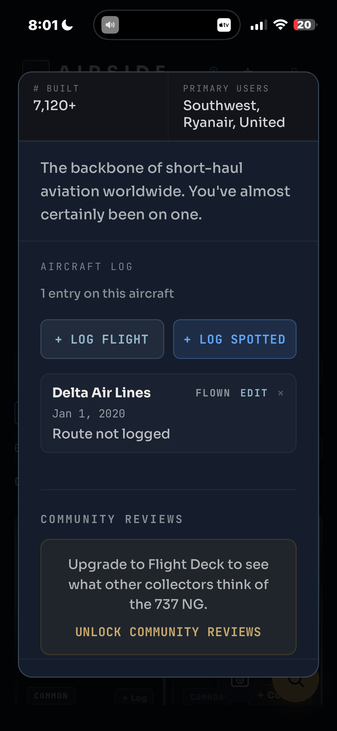 Airside: Aviation Flight Log gallery image
