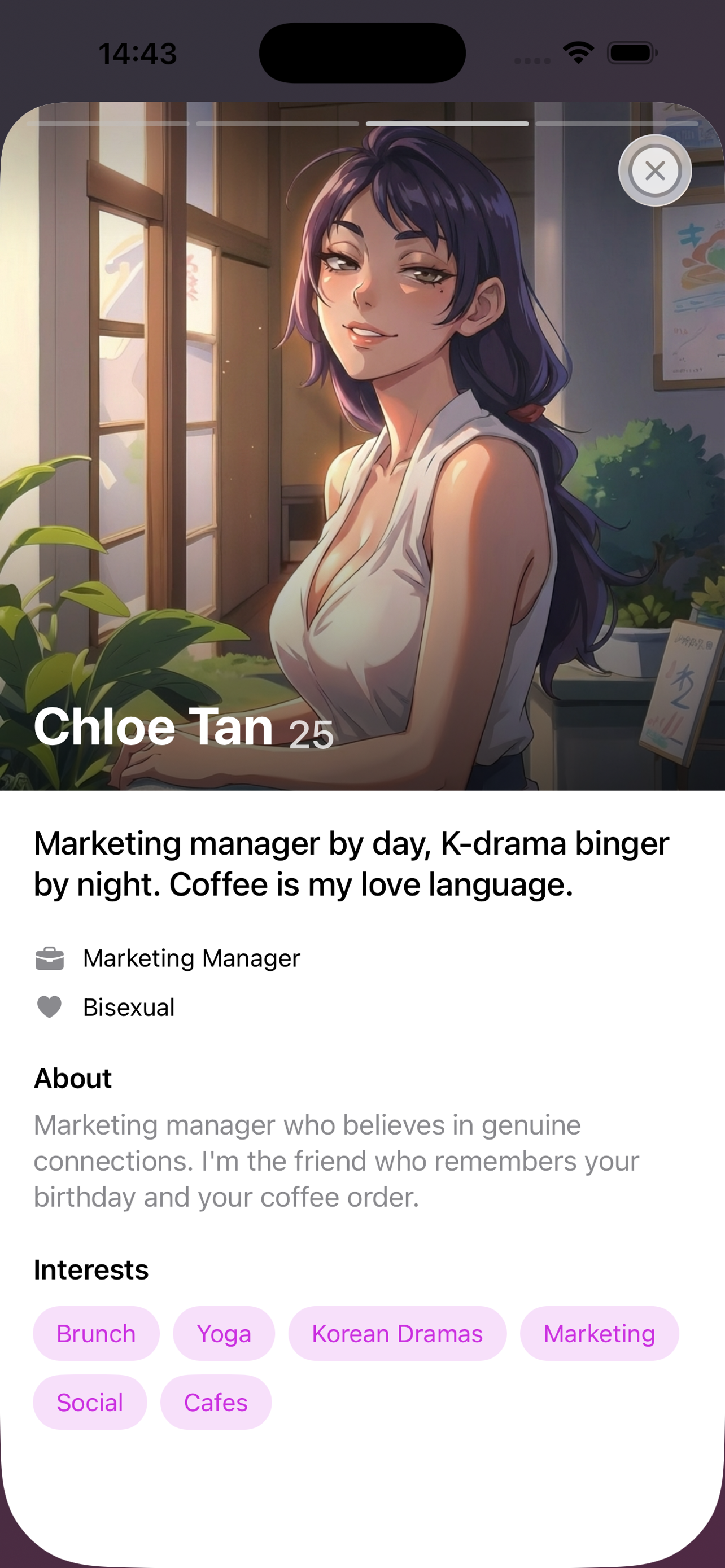 Heart2U Anime AI & Real connections - Main product screenshot demonstrating key features and user interface