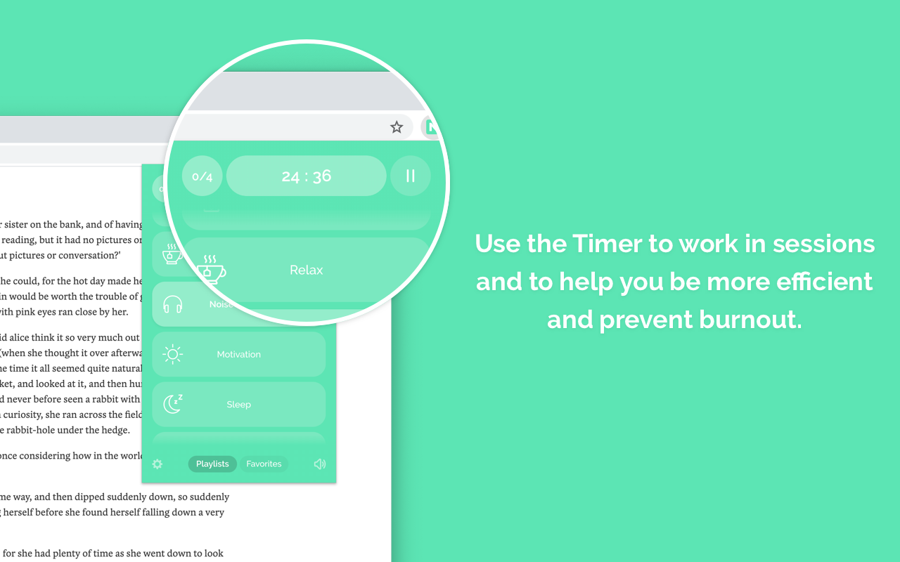 Mídia 4 de Noisli - Chrome Web Store