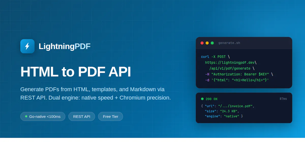 LightningPDF 제품 배너