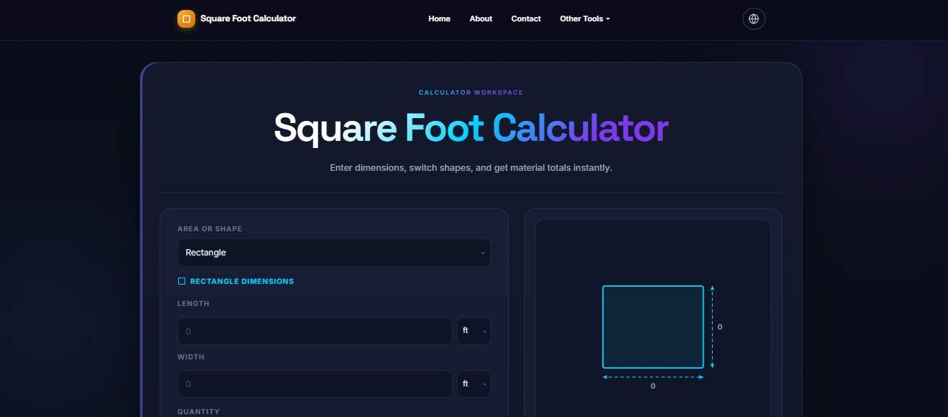Square Foot Calculator gallery image