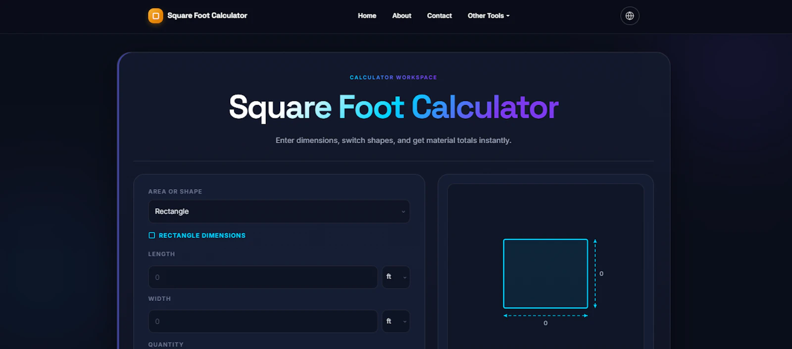 Square Foot Calculator screenshot 2