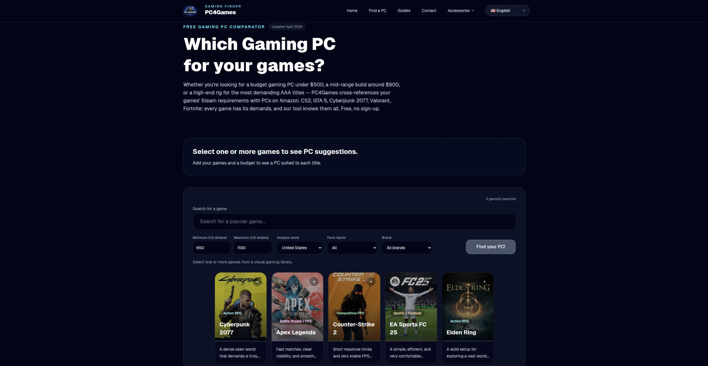 PC4Games — Free Gaming PC Finder 2026 gallery image