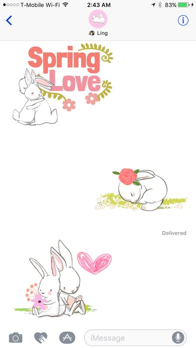 Honey Bunny iMessage Stickers media 1