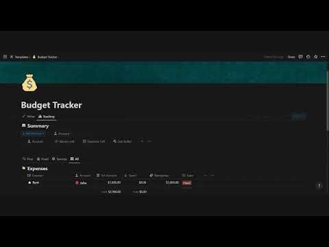 Notion Budget Tracker gallery image