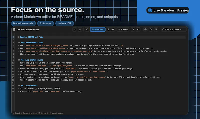 Live Markdown Preview screenshot 2