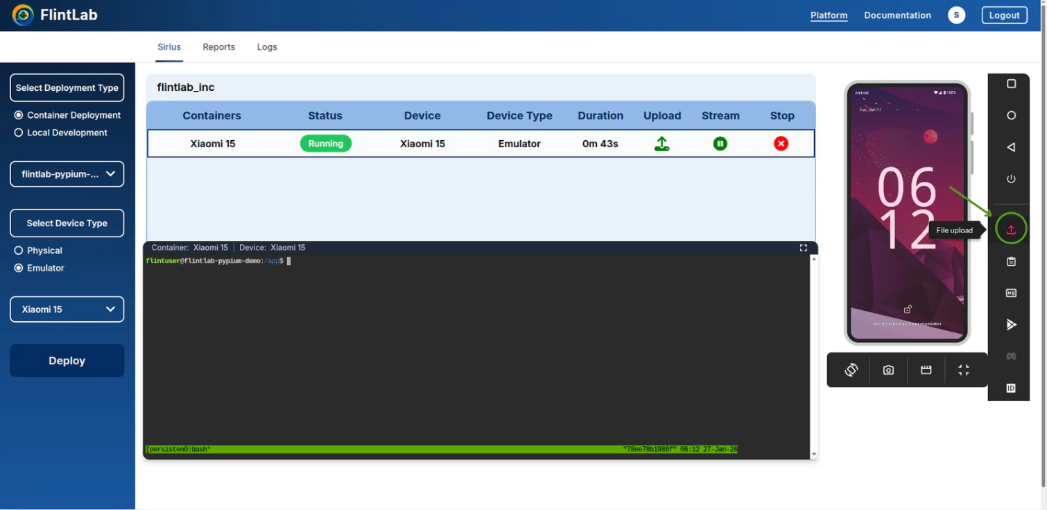 FlintLab Sirius Platform screenshot 5