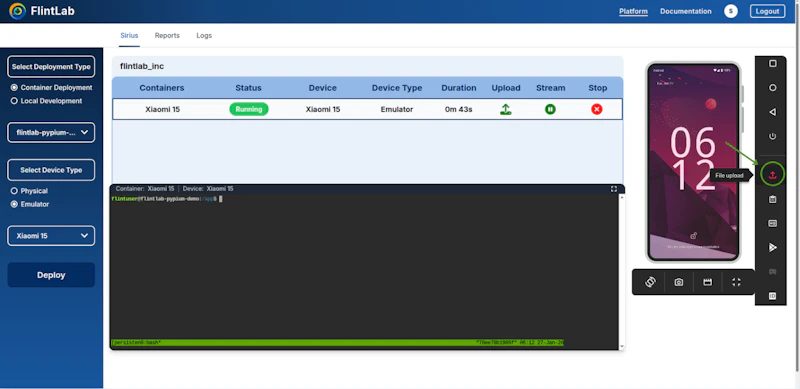 FlintLab Sirius Platform screenshot 6