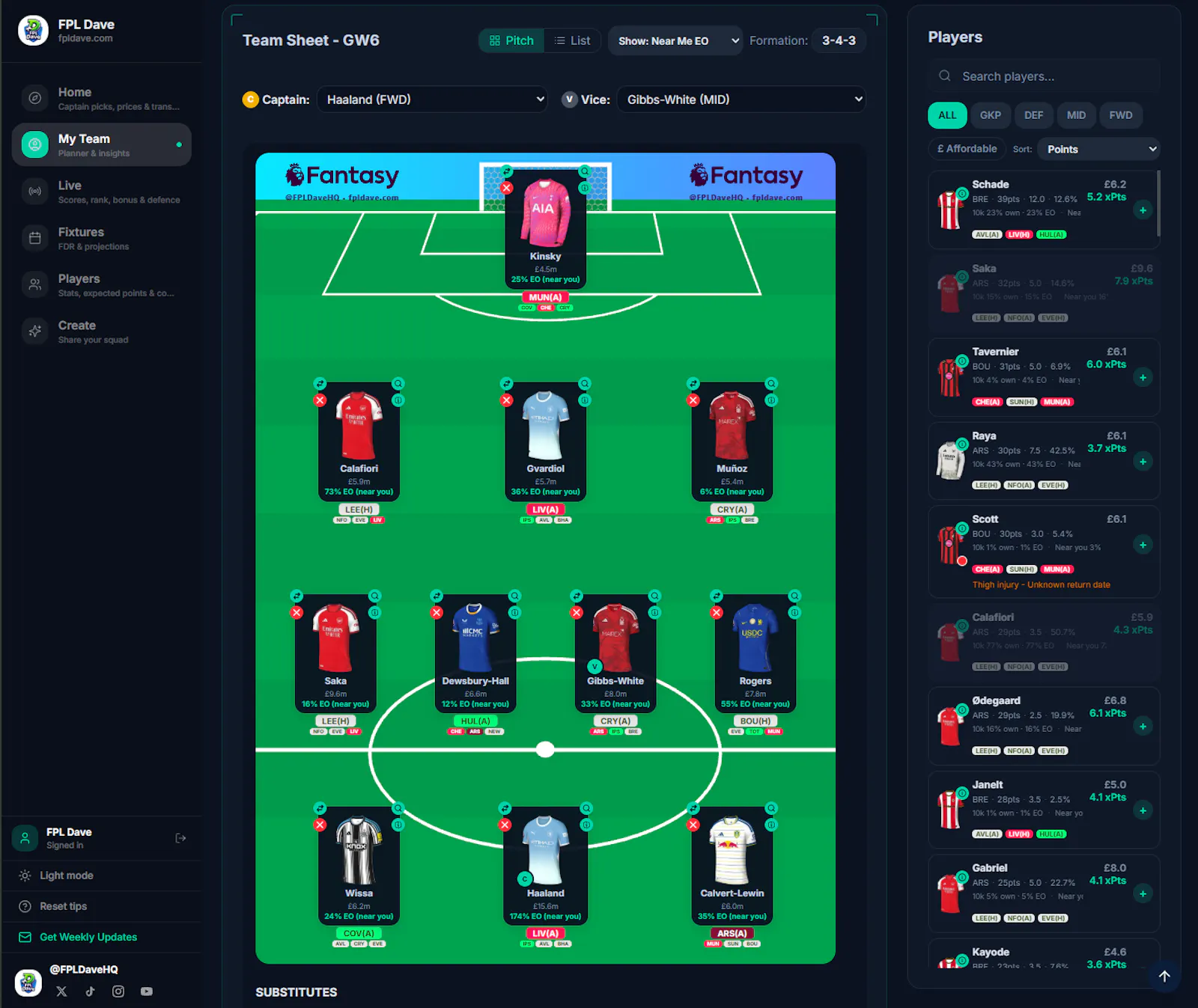 FPL Dave screenshot 2