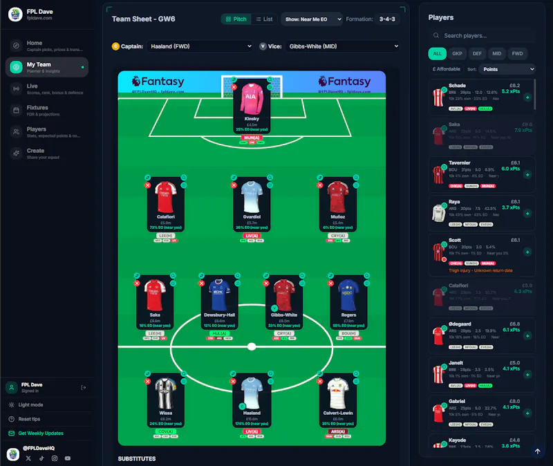 FPL Dave screenshot 2