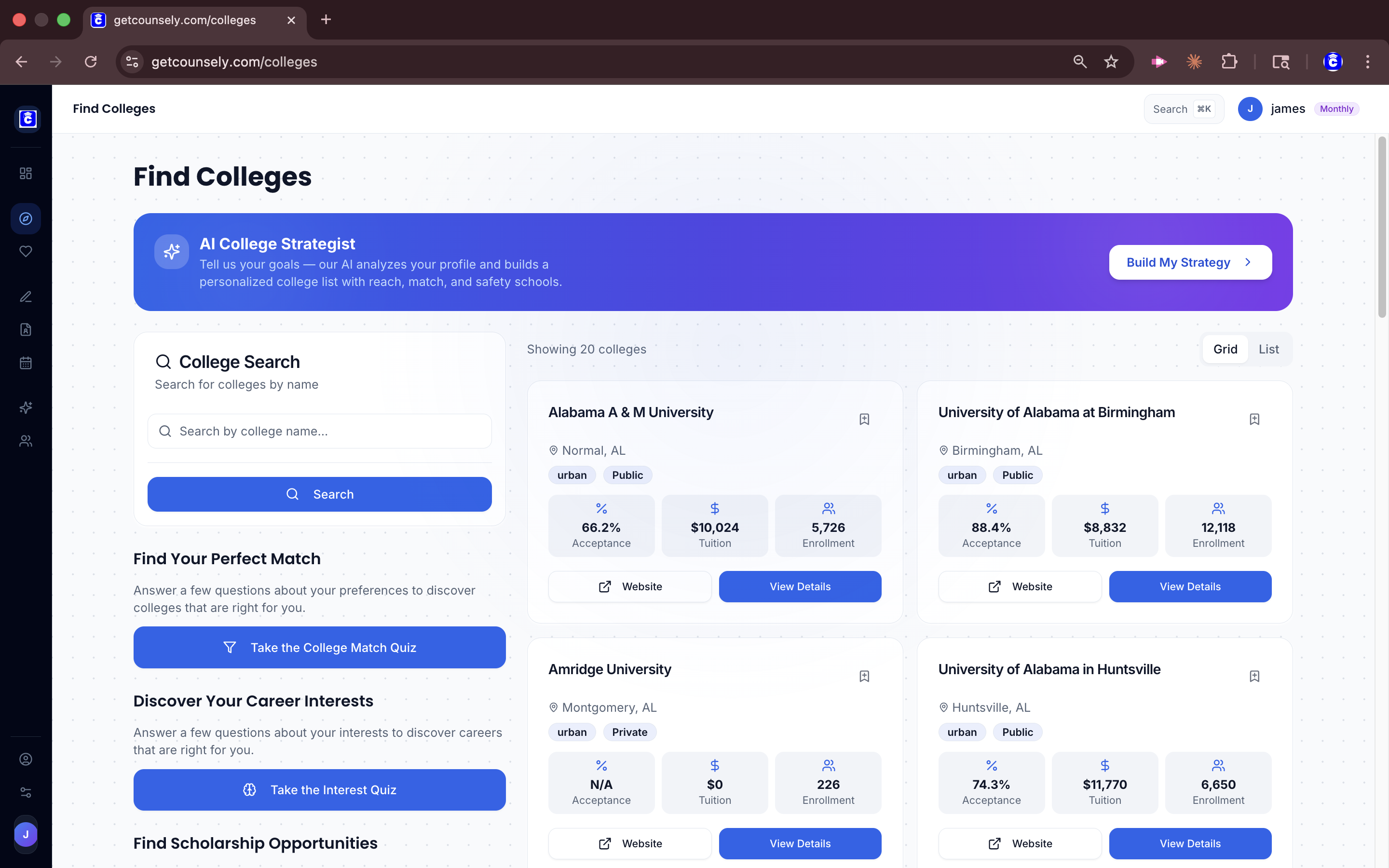 Counsely - Screenshot 2 showing product features and functionality