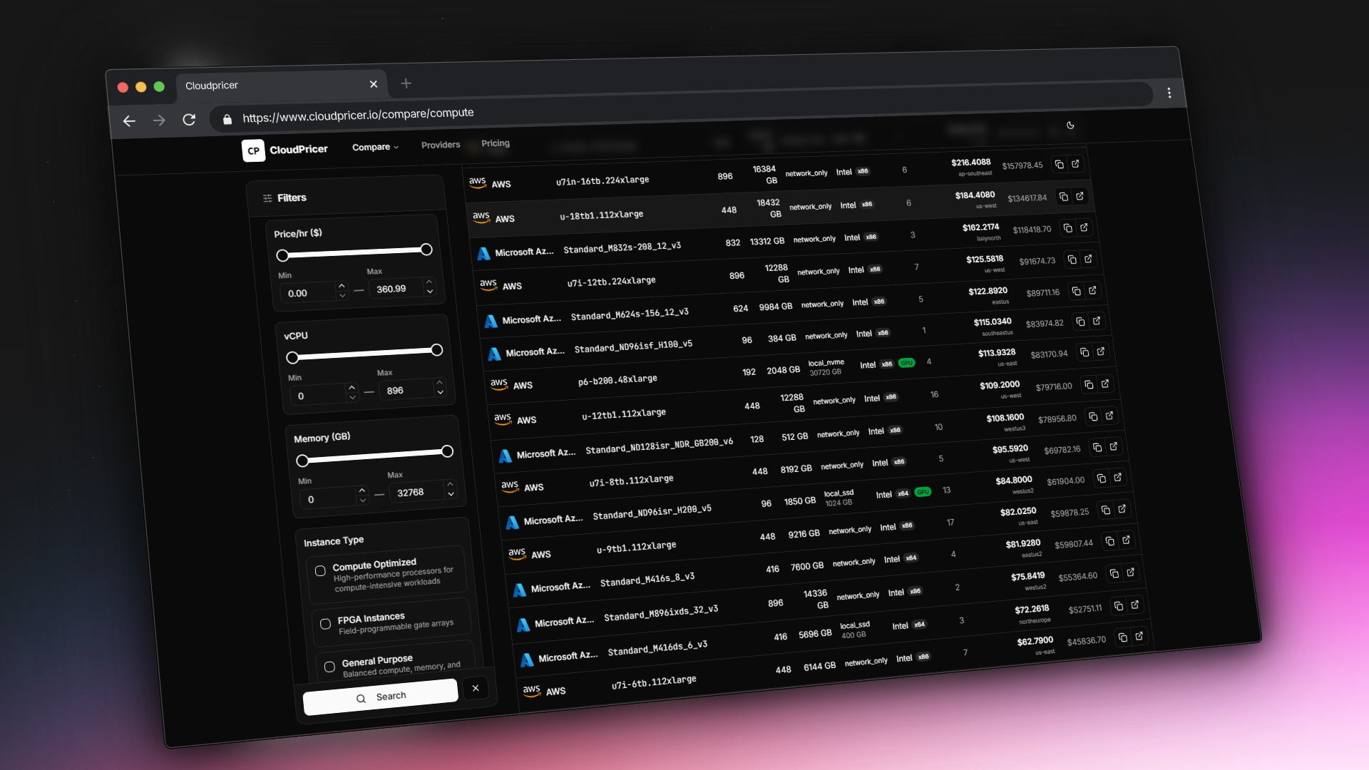 CloudPricer - Screenshot 3 preview
